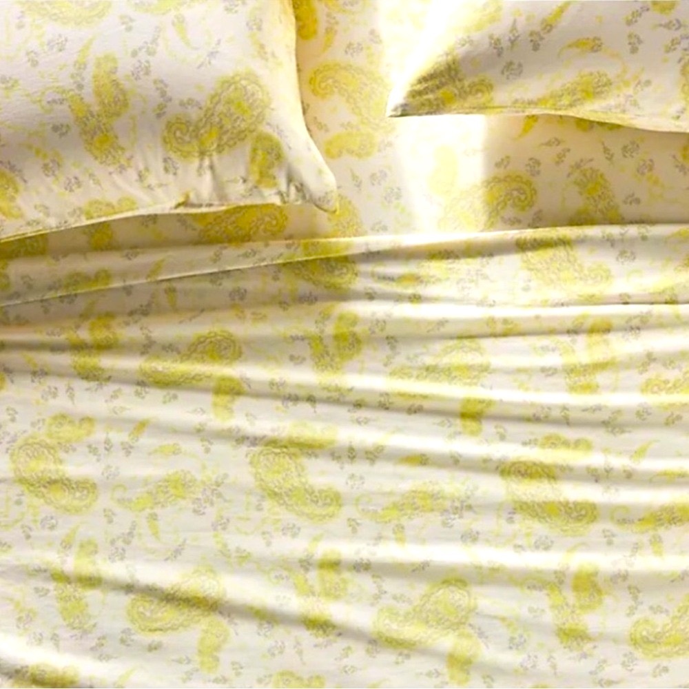 Anthropologie California King Sheet Set Organic Cotton Sateen New With Tag